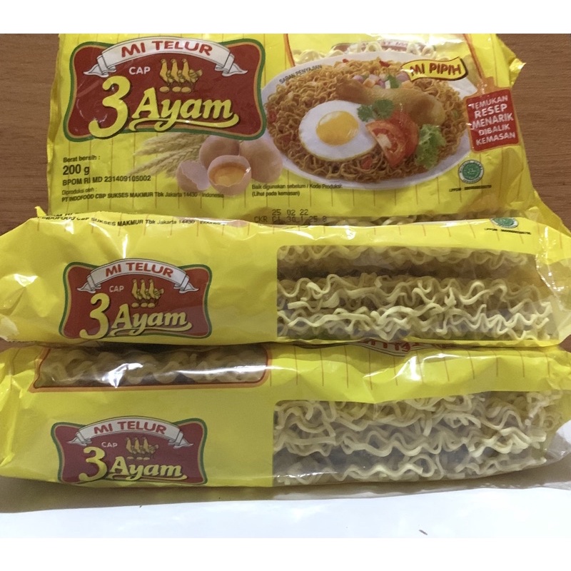 Mie Telur Cap 3 Ayam | Mie Telur