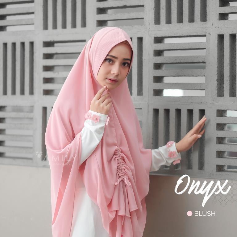 KHIMAR CERUTY SYARI ONYX SERUT KERUDUNG INSTAN AMILY HIJAB FASHION MUSLIM JILBAB PESTA TERBARU