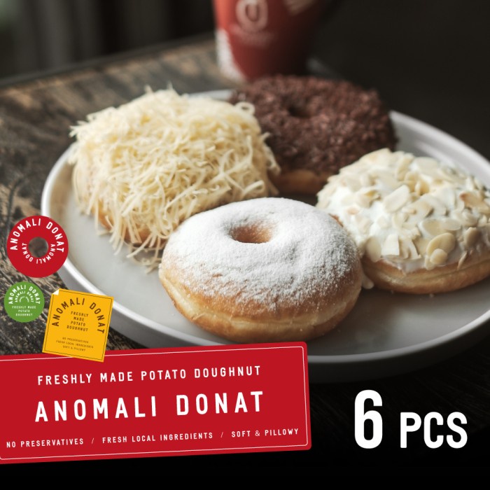 

✨COD✨ Anomali Coffee Paket Donat 6 Pcs