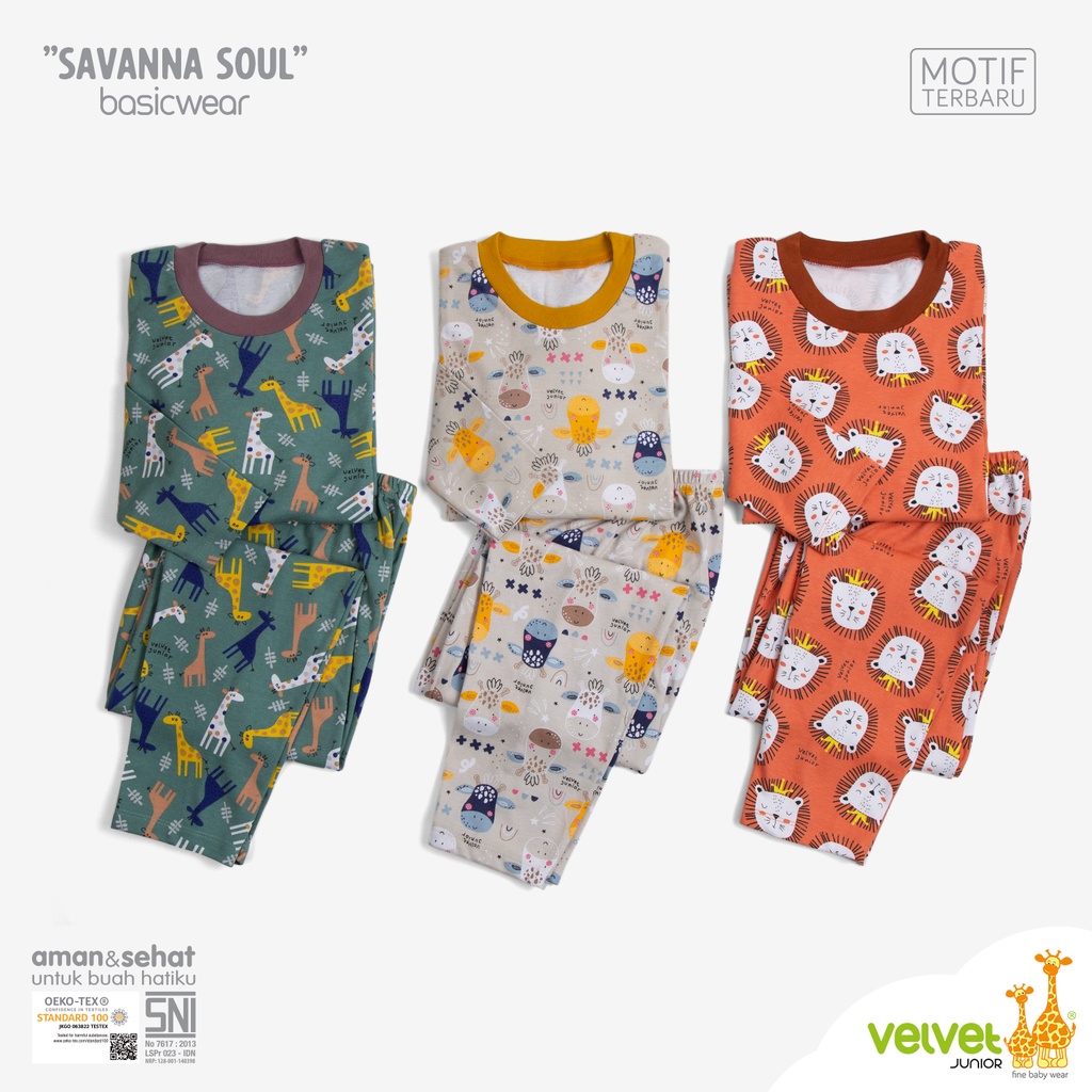 Velvet Junior Piyama Anak Size Besar (3 Set)