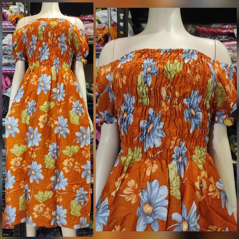 Daster Bali Zinta Kerut Lengan Rok Panjang LD 110/XL