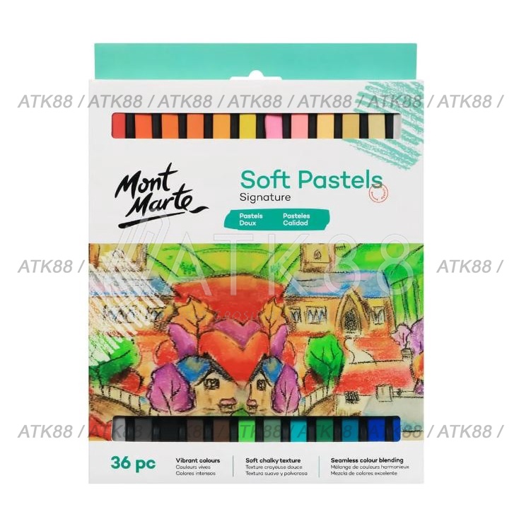

Dry Chalky Crayon Signature Soft Pastels 36pc Mont Marte #MMPT0005