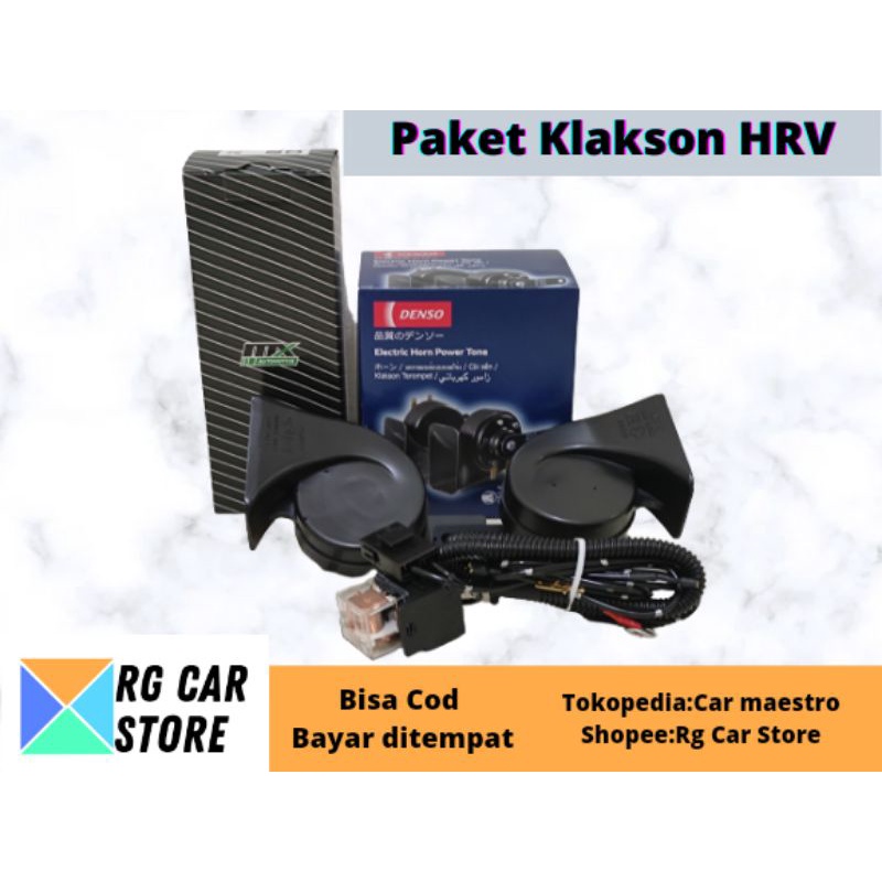 PAKET KLAKSON HONDA HRV MODEL DENSO KEONG  ORIGINAL DAN RELAY KLAKSON MX