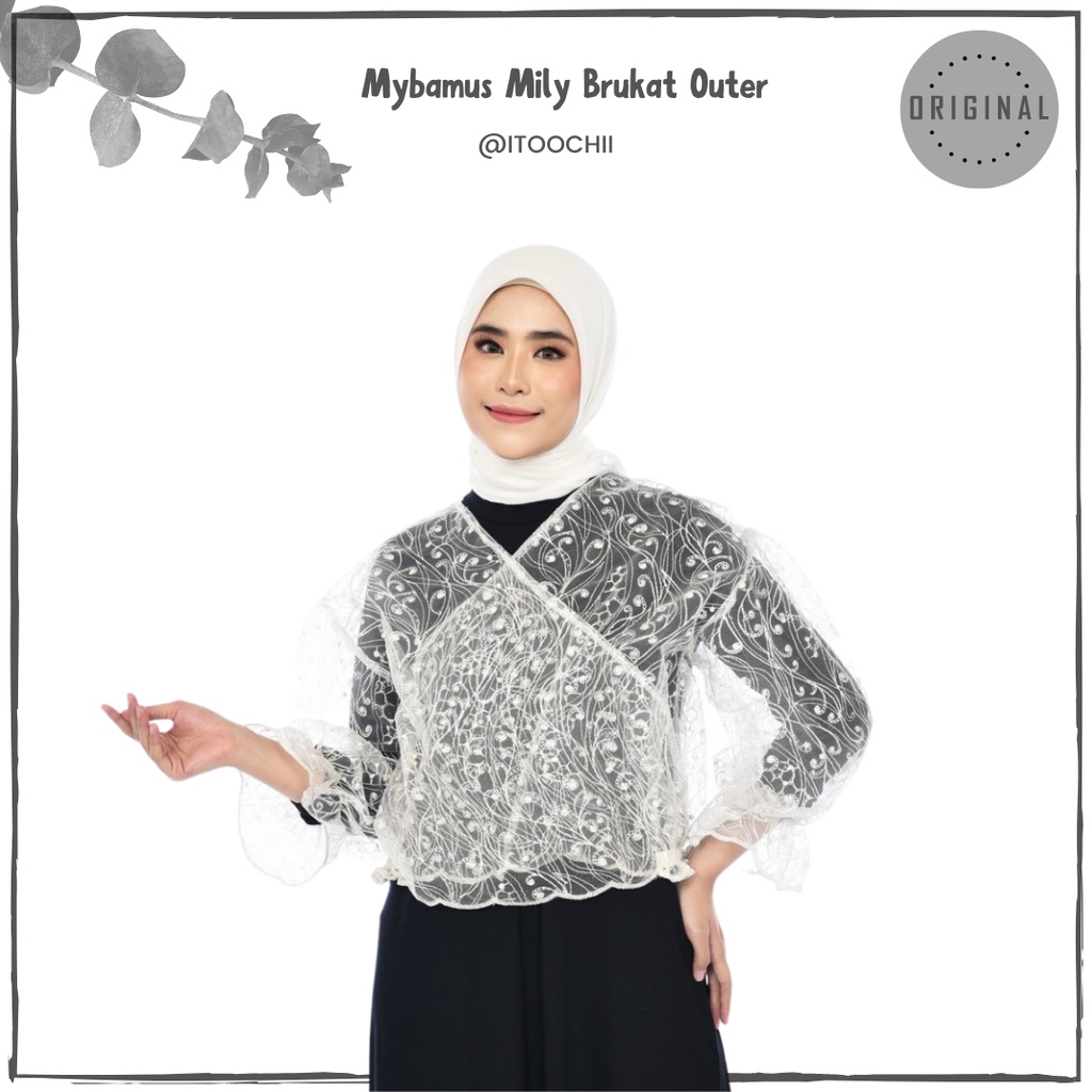 Outer Brukat Jumbo Kondangan Baju Luaran Wanita Mybamus Mily Brukat Outher