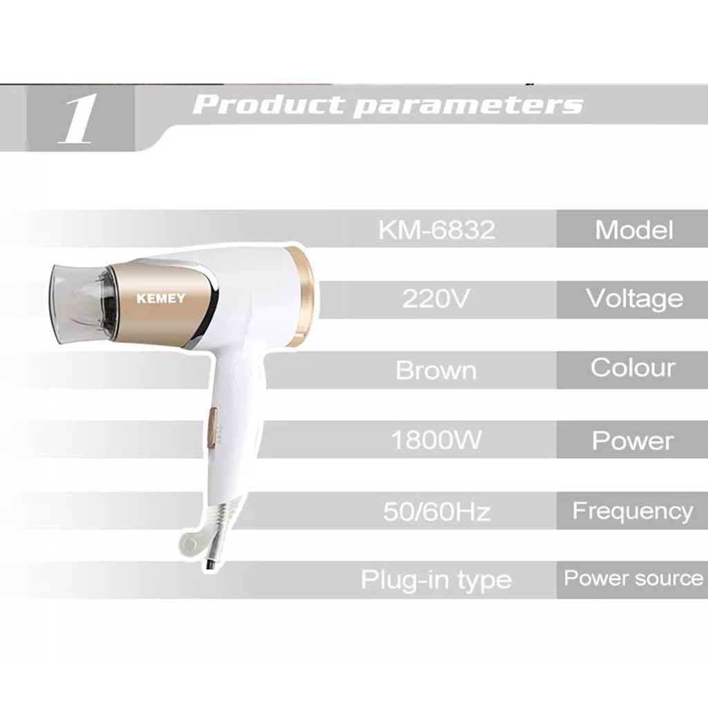 Hair Dryer Hotel Lipat Portable Professional / Hairdryer Foldable Pengering Rambut Udara Dingin dan Panas