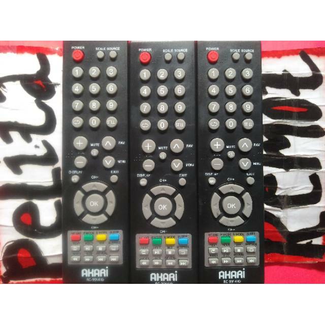 Remote control  akari tv lcd led original terlengkap