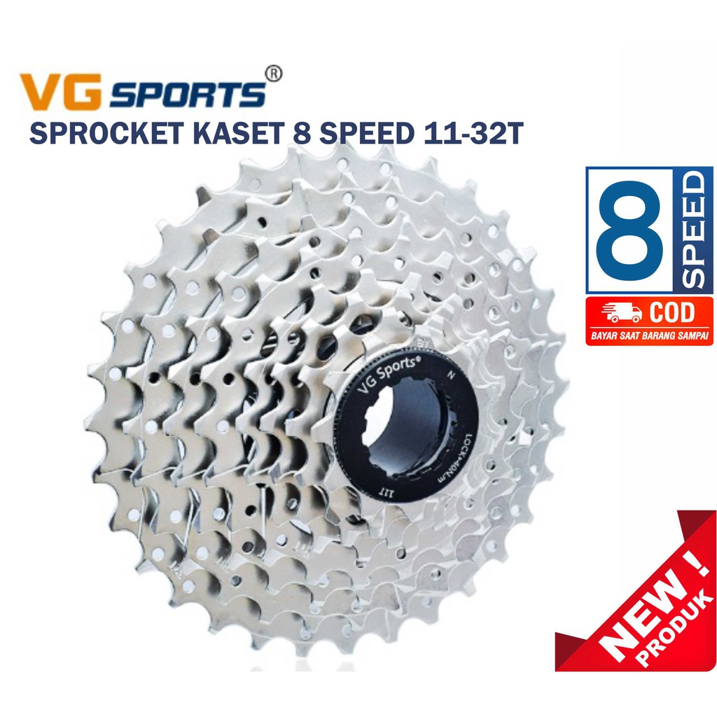 Jual VG SPORT Sprocket Kaset 8 Speed 1132 Sepeda Balap Jadul Roadbike