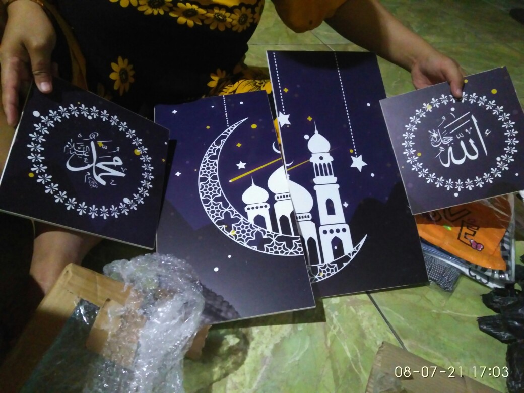 Wooden Projects Kaligrafi Hiasan Dinding Rumah Kaligrafi Allah Muhammad Masjid Shaby - Gsb1