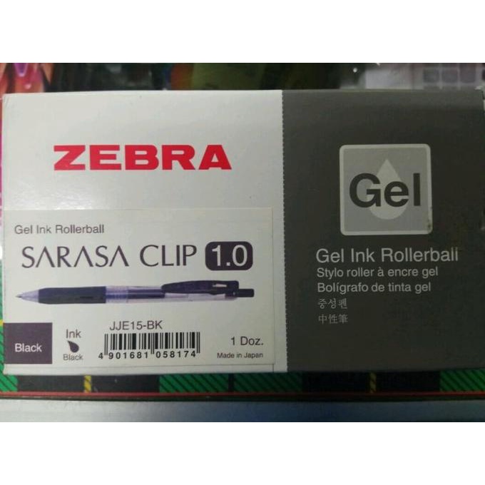 

Pulpen Zebra Sarasa (uk: 0.5/0.7/1.0)(Hitam/Biru)(per Lusin)