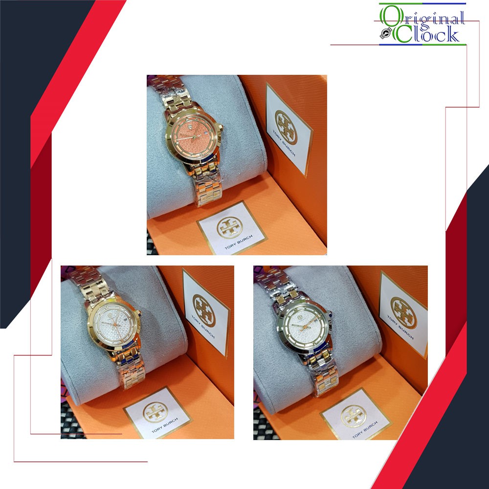 JAM TANGAN PRIA WANITA | RANTAI | KULIT | KARET | MURAH | WANITA ANALOG TORY BURCH ORI TRB1012