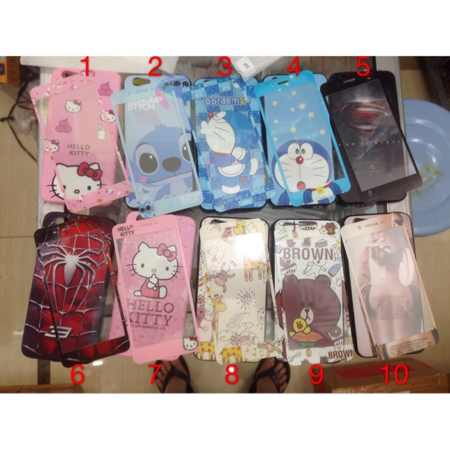 softcase gambar cute + tempered glass full gambar for oppo neo 9 - a37