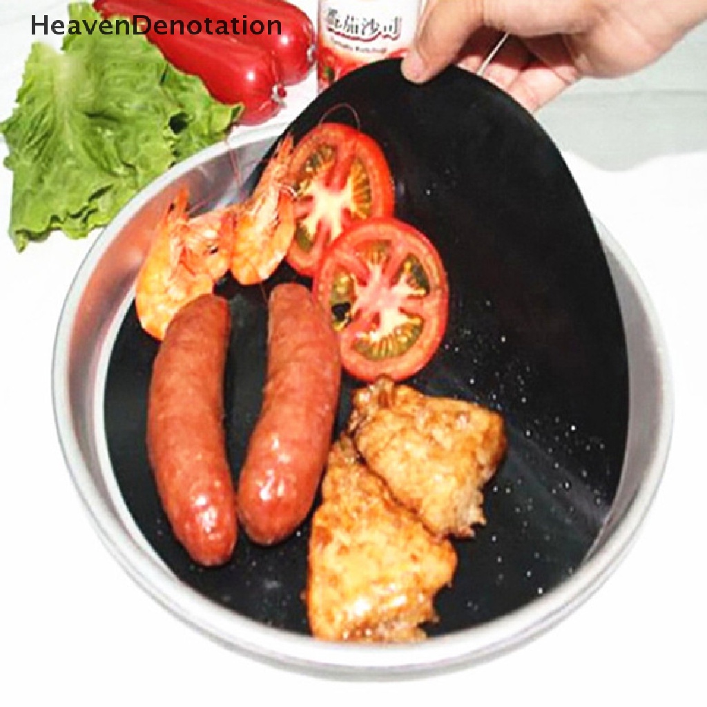 [HeavenDenotation] 1PC Round Non-stick Baking Mat Round Pan Pad BBQ Cooking Mat Fry Liner Sheet Pad