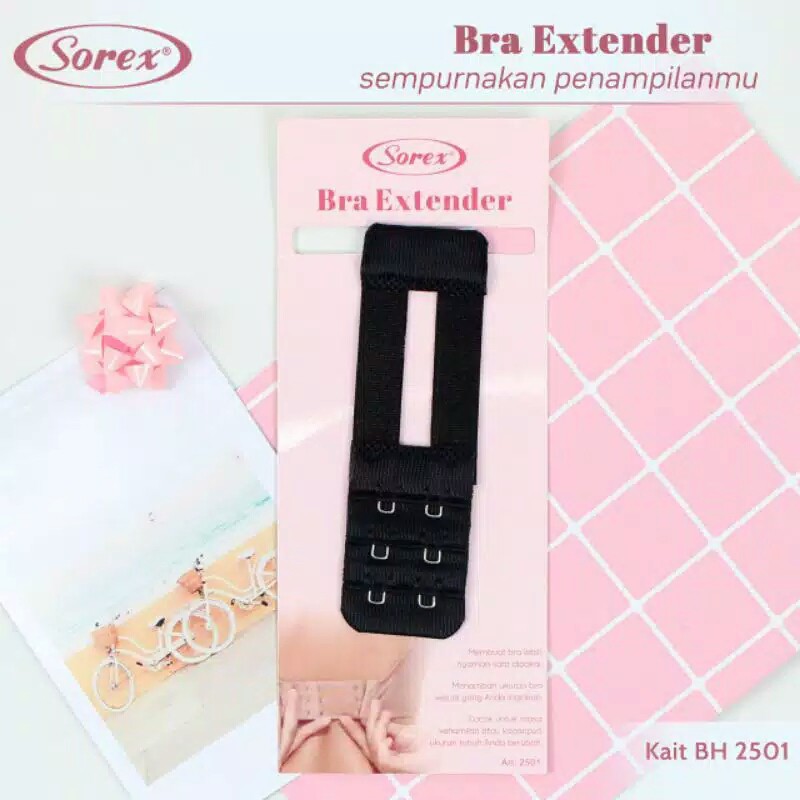 Kait 2 Bra PANJANG Sorex 2501 / 2502 / 2503 Bra Extender | Penyambung Lingkar Bra |