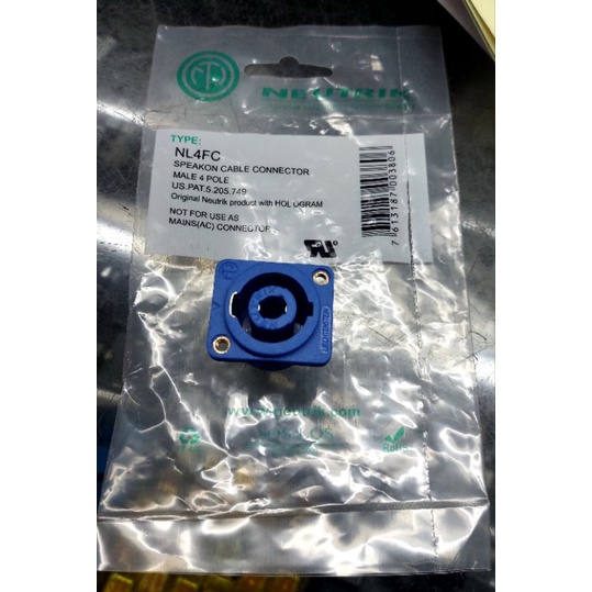 Socket jack speakon Neutrik NL4FC Original Soket jek