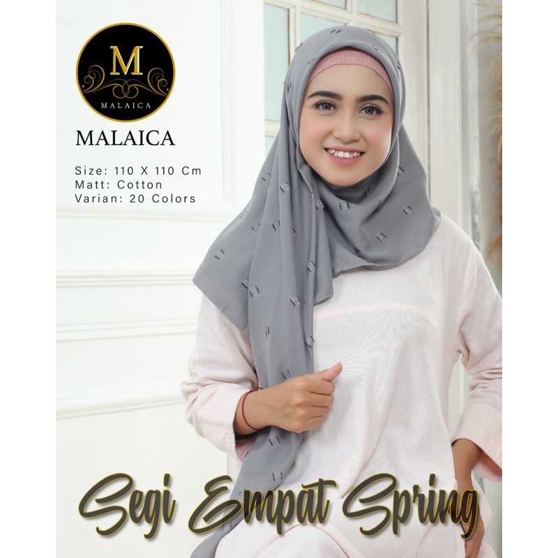 Hijab Segiempat Voal Spring Original by Malaica Premium