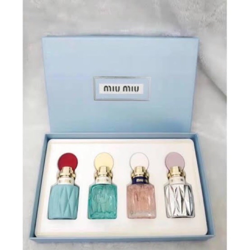 Parfum Gift Set Miu miu for Women 4in1 @20ml EDP Buat Kado Cewek Wangi Lucu ORI