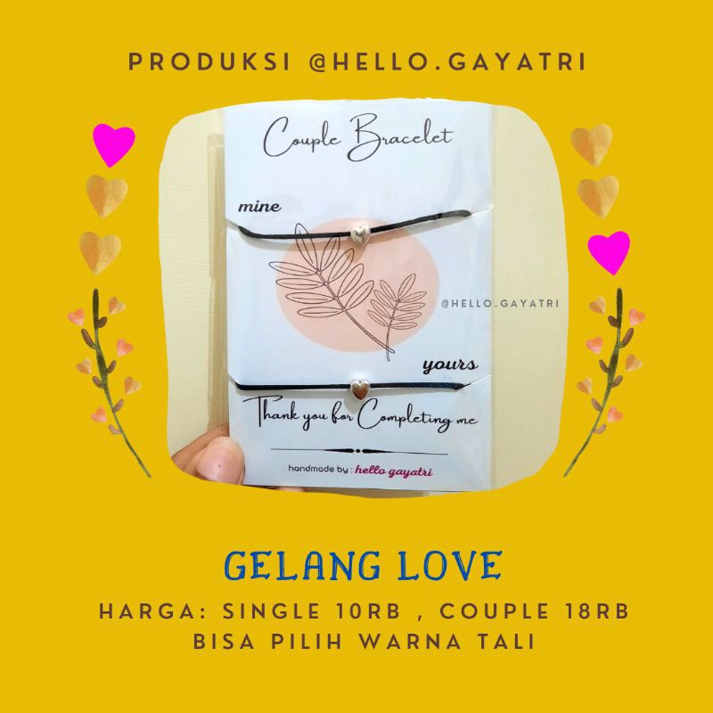 GELANG LOVE [SINGLE/COUPLE]