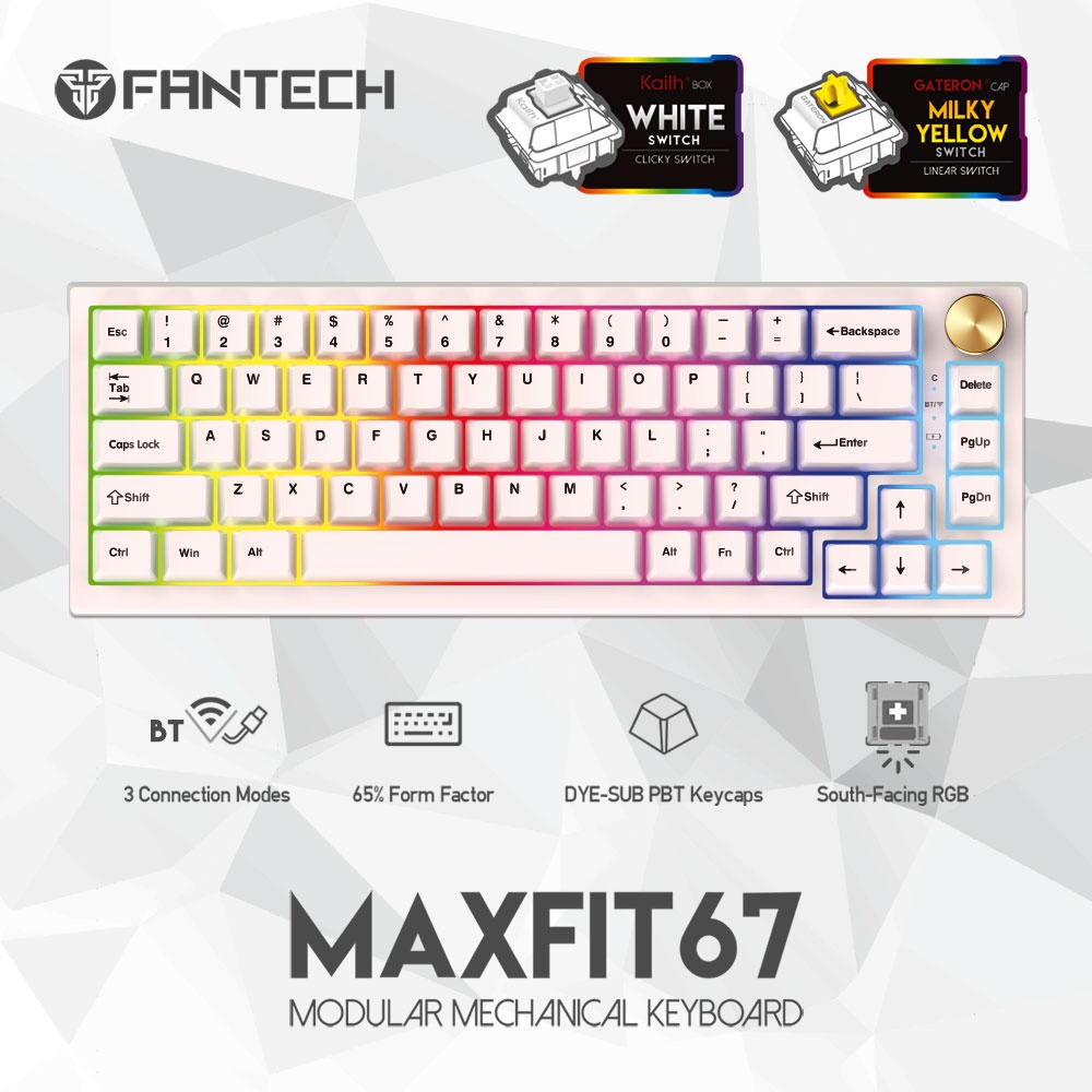 Fantech MAXFIT67 RGB Wireless RGB - MAXFIT 67 MK858 Mechanical Gaming Keyboard