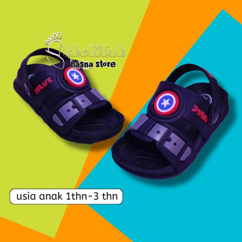 TERBARU SANDAL ANAK PRIA 1thn-3thn BINTANG SUPER HERO DULUX 362E