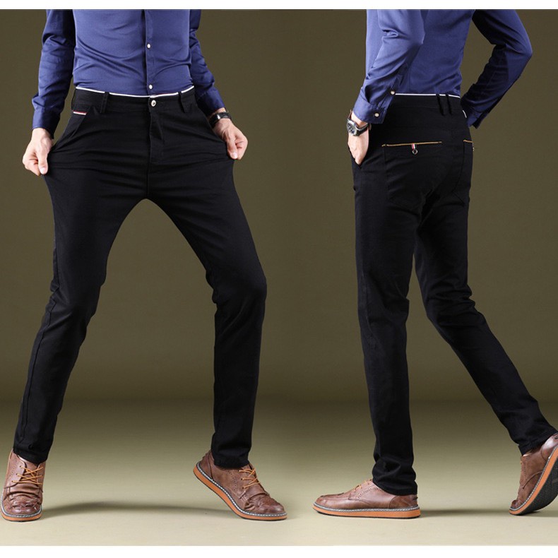 CELANA CINO Panjang Pria KERJAHARIAN Santai Casual Formal Hitam Abu Cream Navy Size 28-36