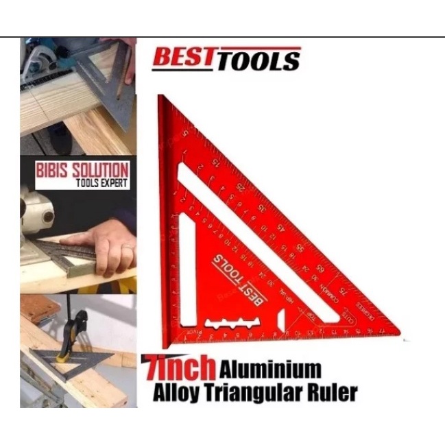 

SPEED SQUARE PENGGARIS SIKU SEGITIGA 7 INCH ALUMUNIUM WOODWORKING PREMIUM RED EDITION