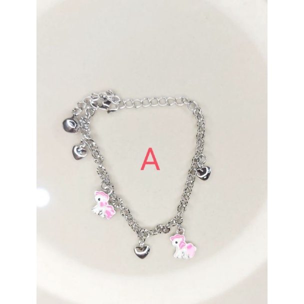 gelang rantai silver/gelang anak karakter/gelang silver anak/gelang perak