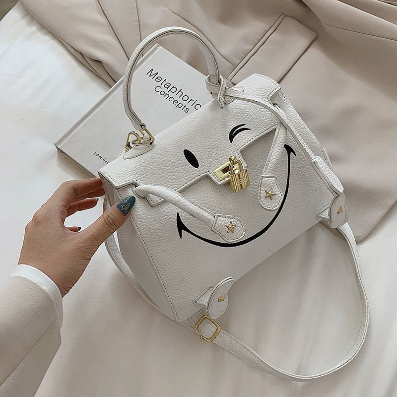 MV_Marvelouz MV805529 Tas HANDBAG Motif Smile Cantik Fashion Wanita Terbaru Ada Talpan 1kg bisa 2 supplier tas import EL 5529