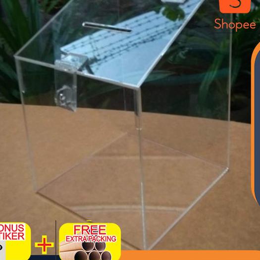

New! kotak amal / saran acrylic - bening Elegan