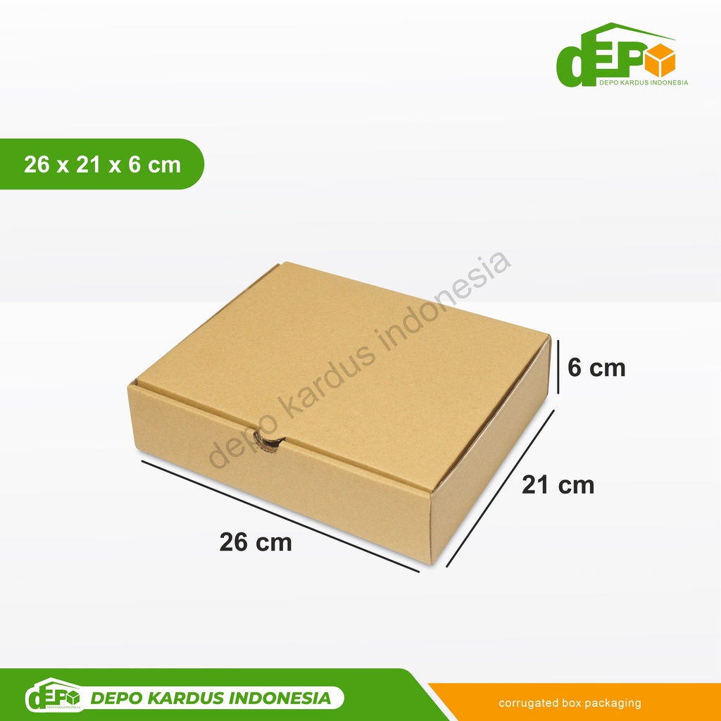 

Depo Box 26x21x6 cm LD (Binder) Kardus/Karton/Polos/Pizza/hampers