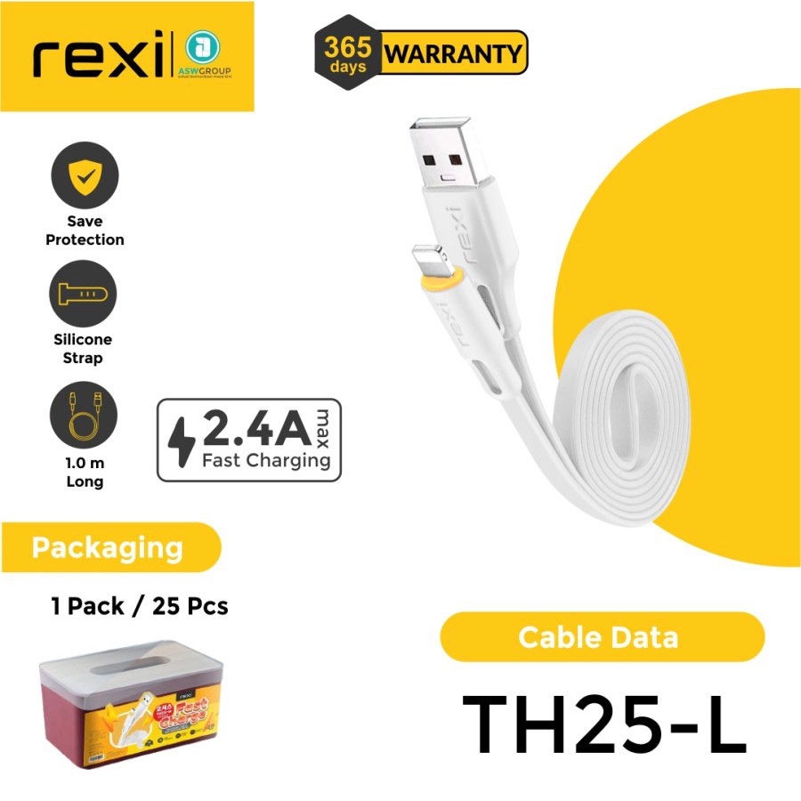 KABEL LIGHTNING REXI FAST CHARGING 2.4A TH25-L