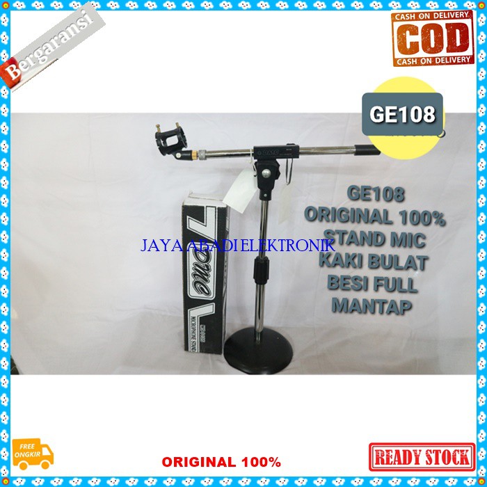 G108 ORIGINAL Standing Mik besi kaki bulat pendek holder microphone penyangga universal stand mic mi