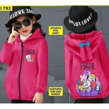 JAKET ANAK BTS / BT21 - JAKET BT21 - SWEATER BTS ANAK CEWE -MANTEL ANAK -JAKET ANAK CEWEK FASHION