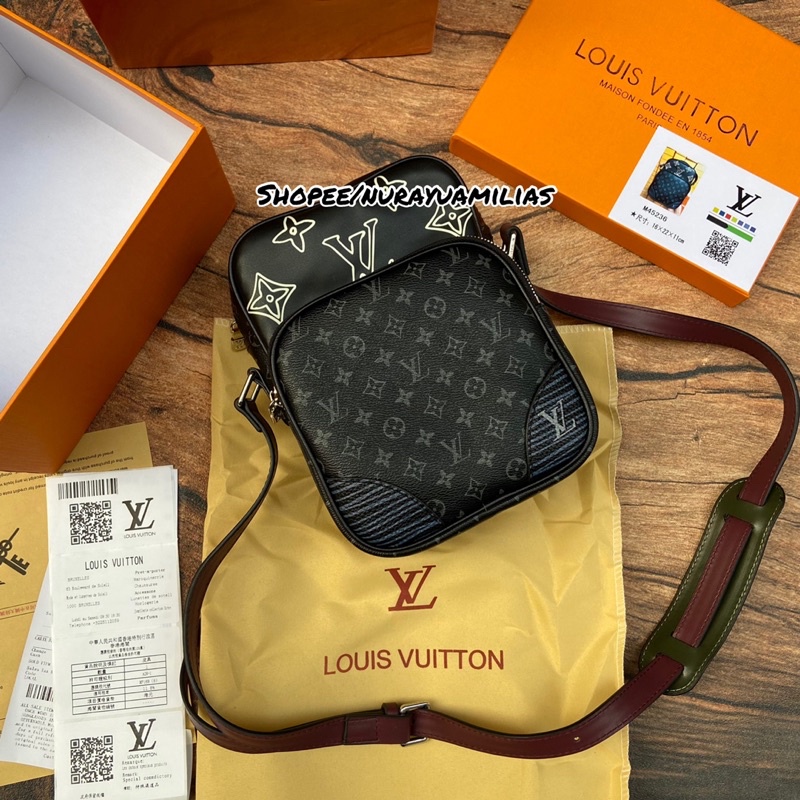 Tas selempang Lv fre box high Quality import tas slempang lv unisex messenger bag