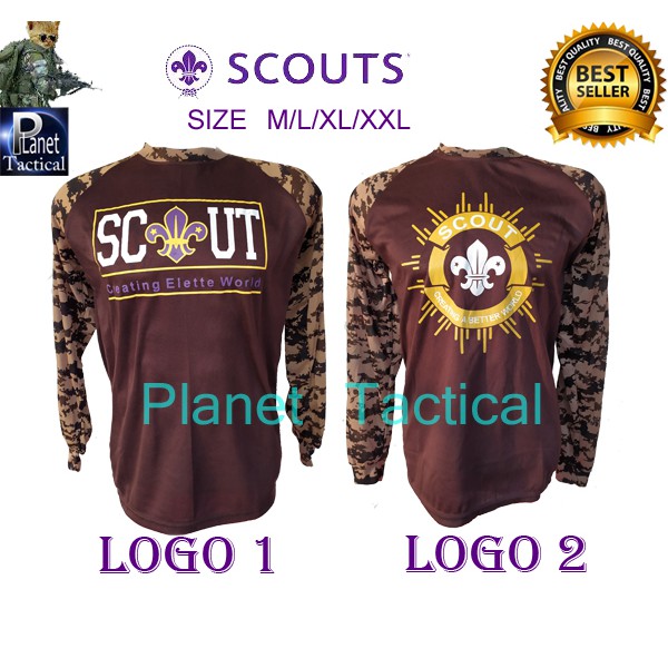 Kaos Baju Pramuka Scout Raglan PDL grosir