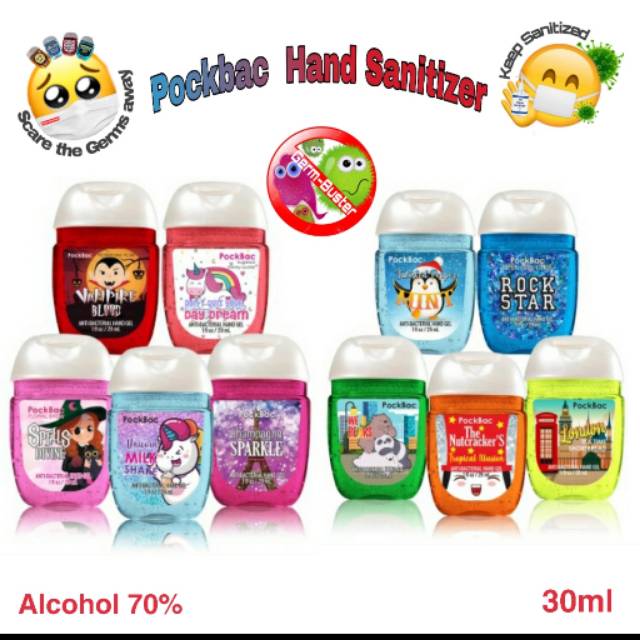 Pockbac Pocketbac Hand Sanitizer Gel 29 ml/ HandGel Anti-Bacterial