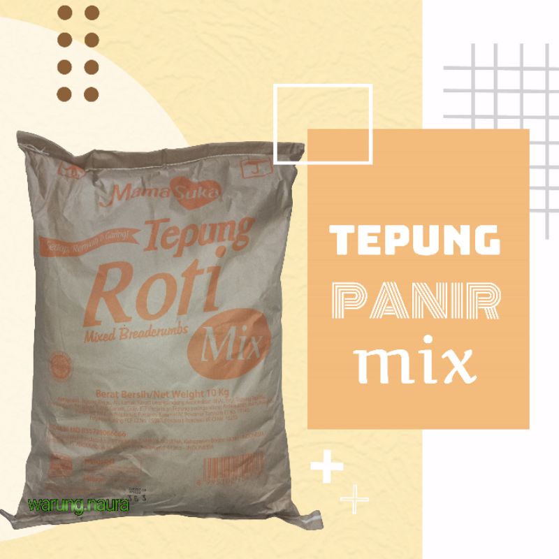 

Tepung panir atau roti bread crumb mix dan putih