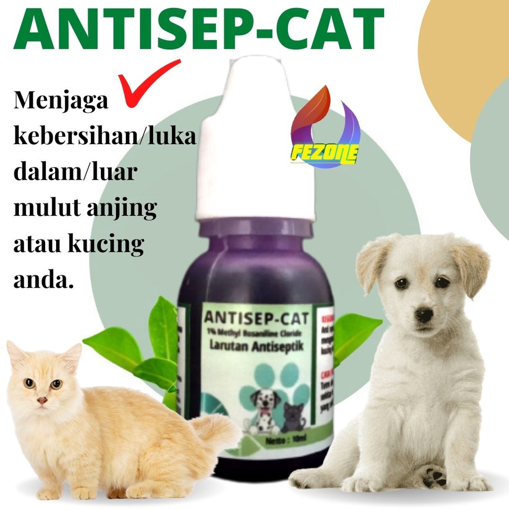 Natural Obat Penghilang Bau Mulut Sariawan Kucing Antisepticat FEZONE