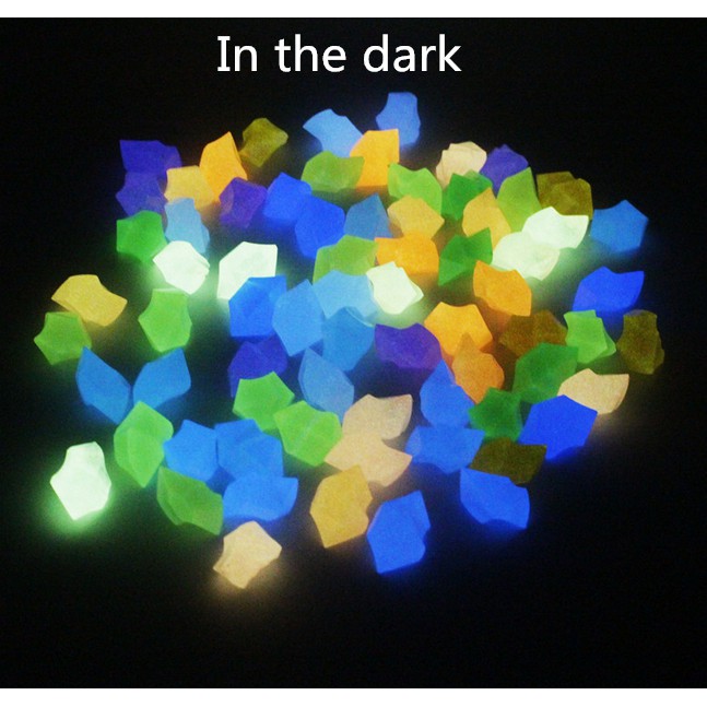 20pcs Manik-Manik Batu Akrilik Glow In The Dark Ukuran 11X14MM Untuk Dekorasi Taman