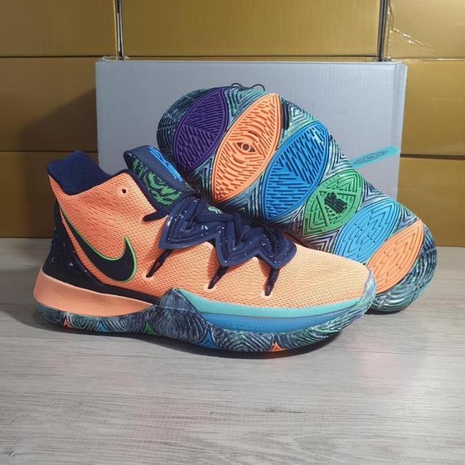 New Sepatu Basket Kyrie 5 Ufo Alternate Orange Ms Emfadedid