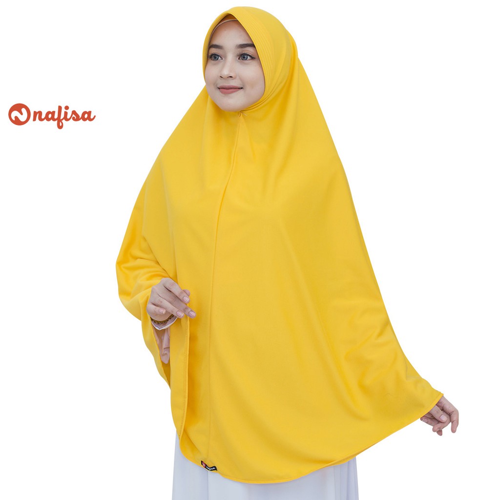 Jilbab Instan Bergo Nafisa ASHA | Hijab Instan Syar'i Kerudung Bergo Pad Kecil Antem Hijab Instan Kaos TC Jilbab Pad Kaos Polos