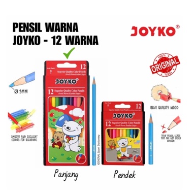 

JOYKO Pensil Warna / Color Pencils Superior Quality - 12 Warna / 24 Warna / 36 Warna / 48 Warna