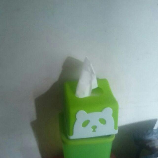 Tempat Tisu /kotak Tissue Happy Panda Segi
