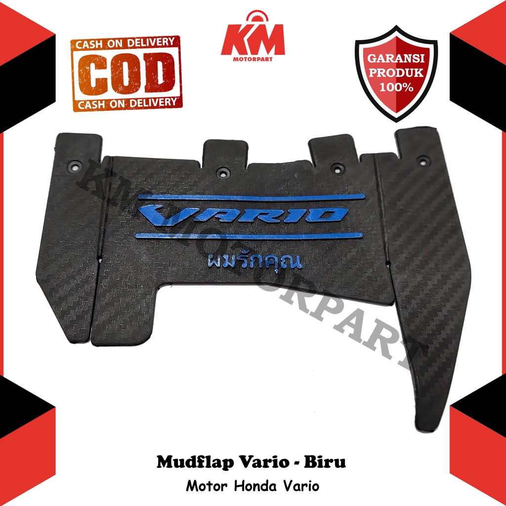 Mudflap Mud Flap Vario Penahan Lumpur Model Karbon Pelindung Motor Aksesoris Variasi Motor Vario