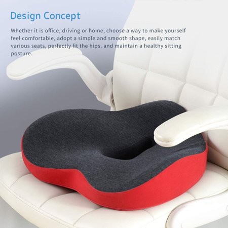Bantal Alas Duduk Donut Empuk Memory Foam Seat Tulang Ekor Orthopedic