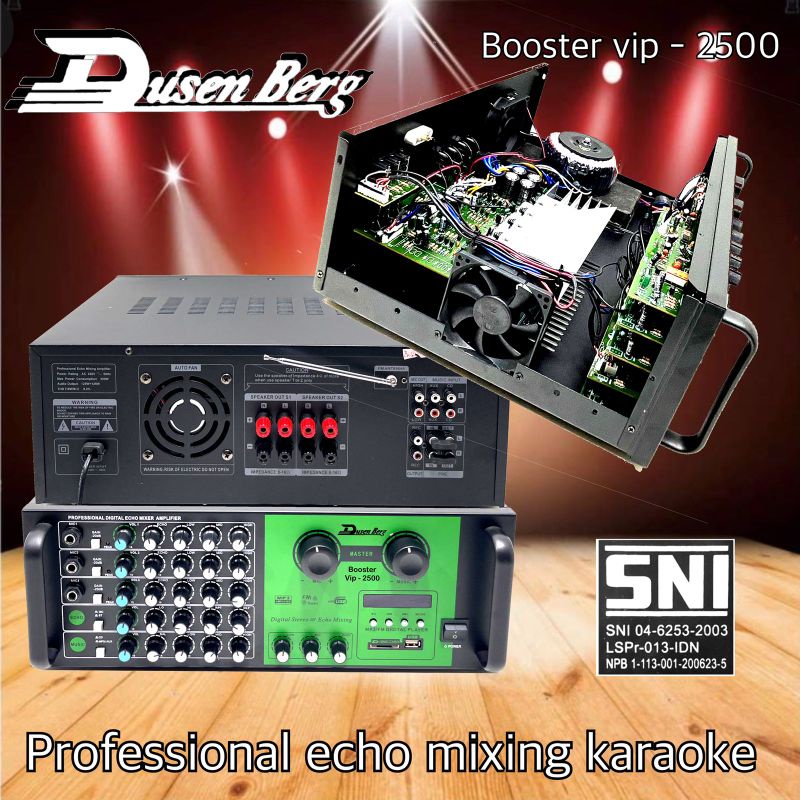 Amplifier DUSENBERG Booster Vip 2500 Karaoke Smart Tv Bluetooth Usb