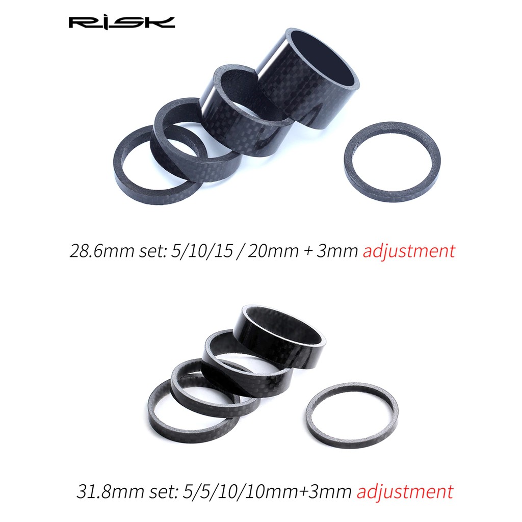 YGRETTE - RISK RING Spacer Carbon SERTA KARBON 3mm 5mm 10mm 15mm 20mm Ring Headset Sepeda