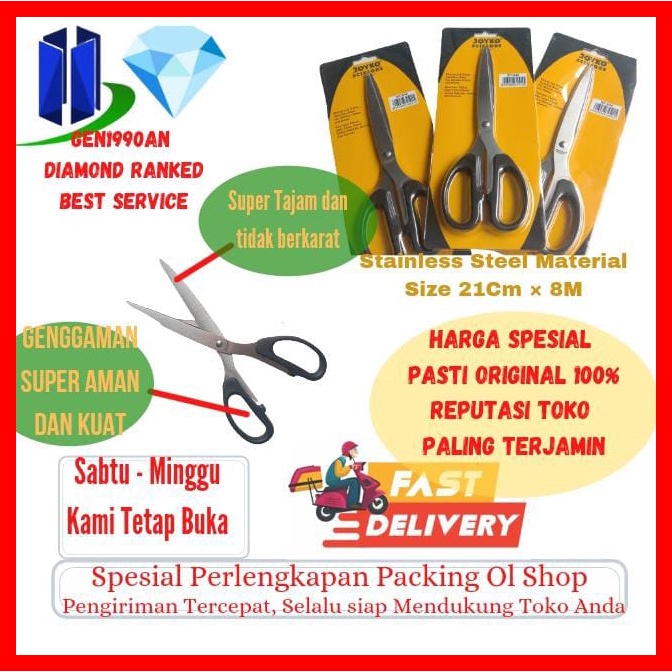 

Joyko Gunting SC-848 - Scissors warna Hitam, original 100% Grosir