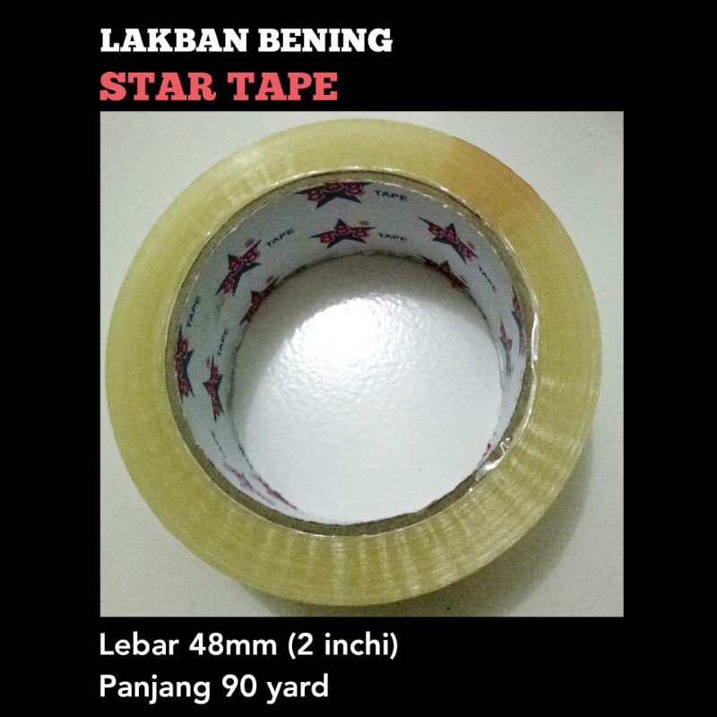

Lakban Bening 48mm x 90 yard / Solasiban Solatip / Star Tape