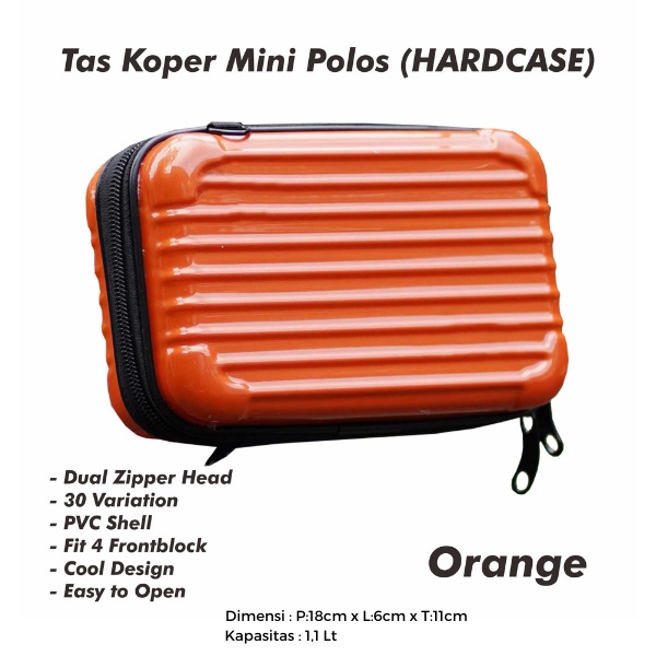 Tas Koper Sepeda bahan Anti Pecah asli Polos Mini TKPM Orange