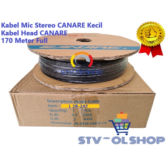 Kabel Mic Stereo CANARE Body Kecil L2B-2AT / Kabel Head Canare